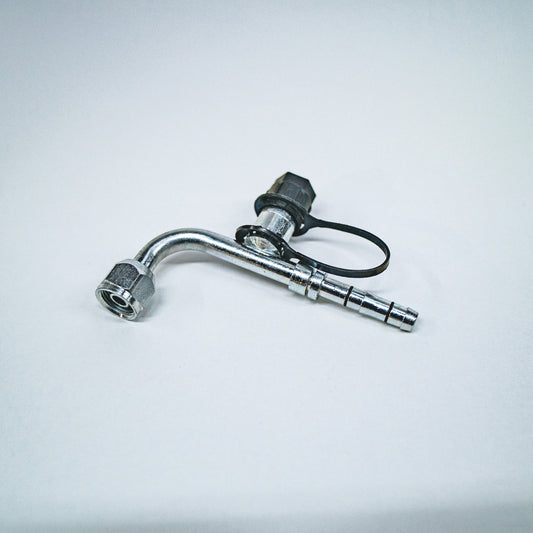 NO 6 Hose Fitting - 90 Degree with 134a Service Port